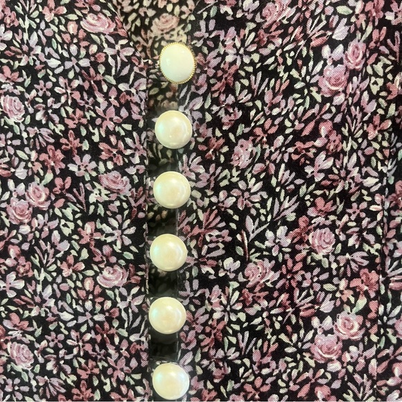 Vintage 90s Ditsy Floral Cottagecore Maxi Dress - Picture 6 of 13